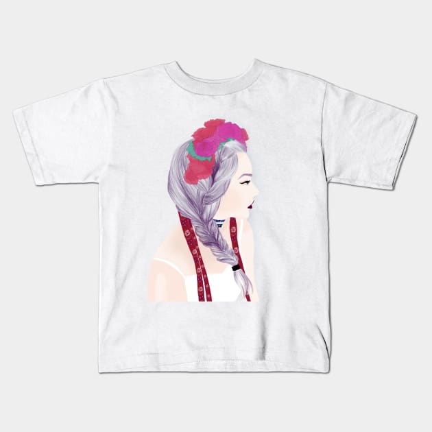 Slovak girl Kids T-Shirt by njikshik